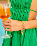 Citrus Crush Tropical Fruit Charm Bracelet