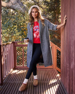 Sleigh Path Herringbone Duster Coat