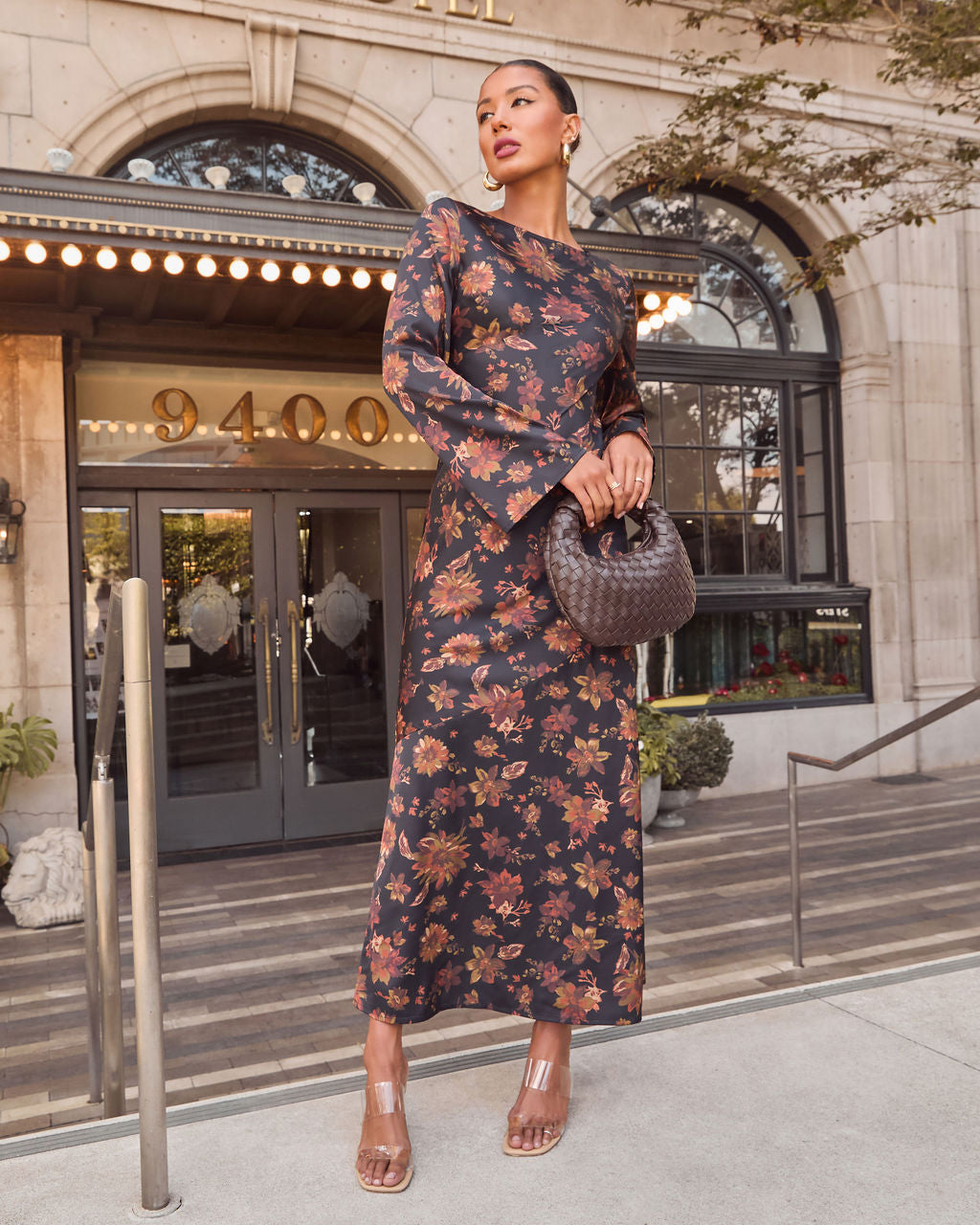 Fallen Leaves Printed Maxi Dress – VICI