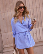 Porta Waist Tie Shirt Dress