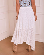 Solrae Lace High Low Maxi Skirt