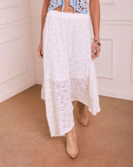 Solrae Lace High Low Maxi Skirt