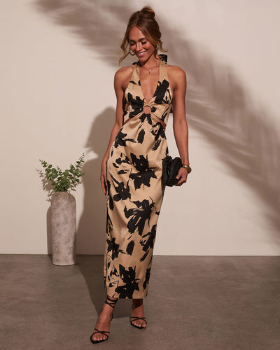 Nellah Cut Out Halter Maxi Dress VICI Nellah Cut Out Halter Maxi Dress VICI