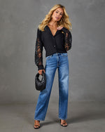 Whisper Creek Lace Sleeve Blouse