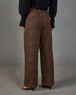 Reiko Drawstring Mid Rise Relaxed Animal Print Jeans