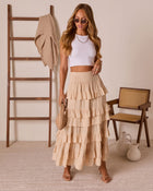Heart Affair Tiered Maxi Skirt
