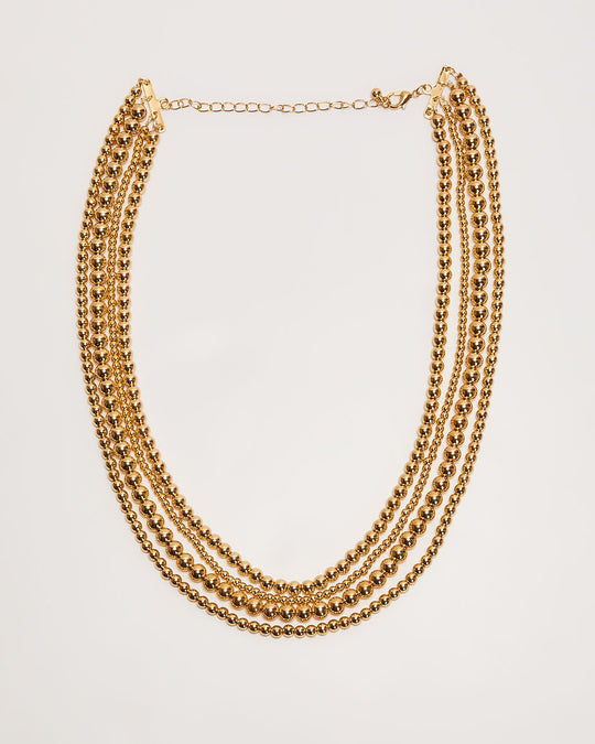Golden Girl Layered Beaded Necklace