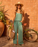 Seabreeze Dune Striped Wide Leg Pants