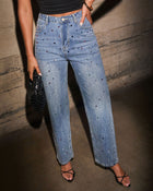 Loza Embellished Straight Leg Jeans