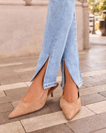 Jennings Super Stretch High Rise Slim Leg Split Hem Jeans