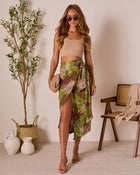 Brinklie Wrap Tie Midi Skirt