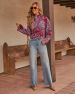Cordo Pattern Long Sleeve Sweater