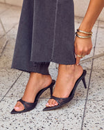 Bobbi Lace Peep Toe Mules