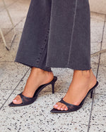 Bobbi Lace Peep Toe Mules