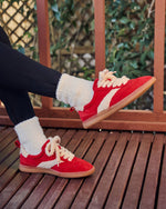 Chilled Rose Sherpa Trim Sneakers