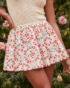 Sunlit Blooms Pleated Floral Mini Skirt