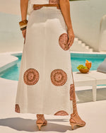 Coastal Socialite Novelty Print Wrap Tie Maxi Skirt