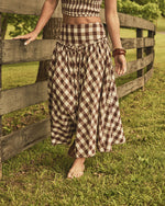 Moonbeam Trail Gingham Print Maxi Skirt