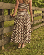 Moonbeam Trail Gingham Print Maxi Skirt