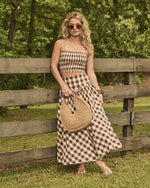 Moonbeam Trail Gingham Print Maxi Skirt