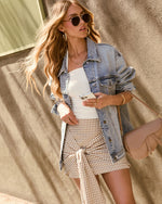 Vintage Wash % Influencer Oversized Denim Jacket-2