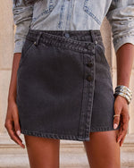 Maya Denim Wrap Mini Skirt