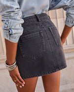 Maya Denim Wrap Mini Skirt