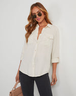 Ivory % Katana Chambray Utility Top-4
