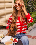 Boulevard Breeze Striped Cardigan