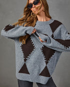 High Hopes Knit Argyle Sweater