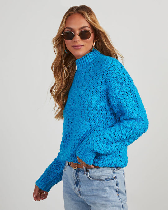 Mock Neck Knit Sweater