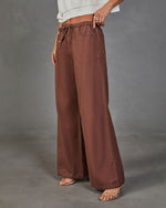 Finn Drawstring Mid Rise Wide Leg Jeans