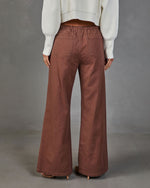 Finn Drawstring Mid Rise Wide Leg Jeans
