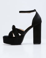 Black % Evening Proper Velvet Platform Heels-5