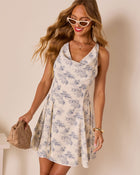 Marybeth Cowl Neck Slip Mini Dress