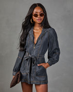 Genesis Chambray Waist Tie Romper