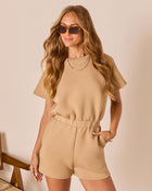Camel % Afterglow Everyday Premium Pocketed Romper-1