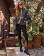 Chill Whispers Contrast Trim Shearling Jacket