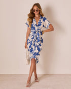 Savannie Front Tie Midi Dress