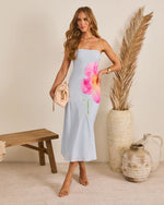 Isla Rose Strapless Floral Maxi Dress
