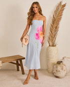 Isla Rose Strapless Floral Maxi Dress