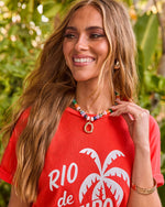 Golden Sol Beaded Charm Necklace