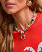 Golden Sol Beaded Charm Necklace