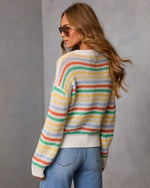 Arlette Striped Abstract Sweater