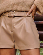 Rustic Rides Belted Leather Shorts