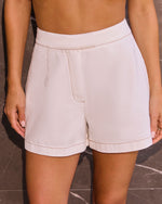 White % Sunday Drive High Waist Denim Shorts-1