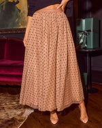 Noela Tulle Flocked Polka Dot Midi Skirt