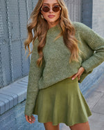 Olive % Hearthside Pleated Mini Skirt-6