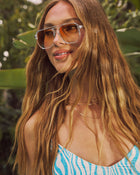 Blue % Zelie Tinted Aviator Sunglasses-1