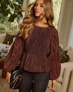 Noetta Satin Plisse Top